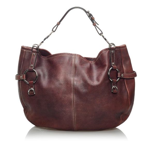 Pre Loved Gucci Leather Tote Bag Brown